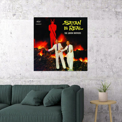 The Louvin Brothers Satan Is Real Album Cover Art Music Poster Iconic Country Music Duo Print