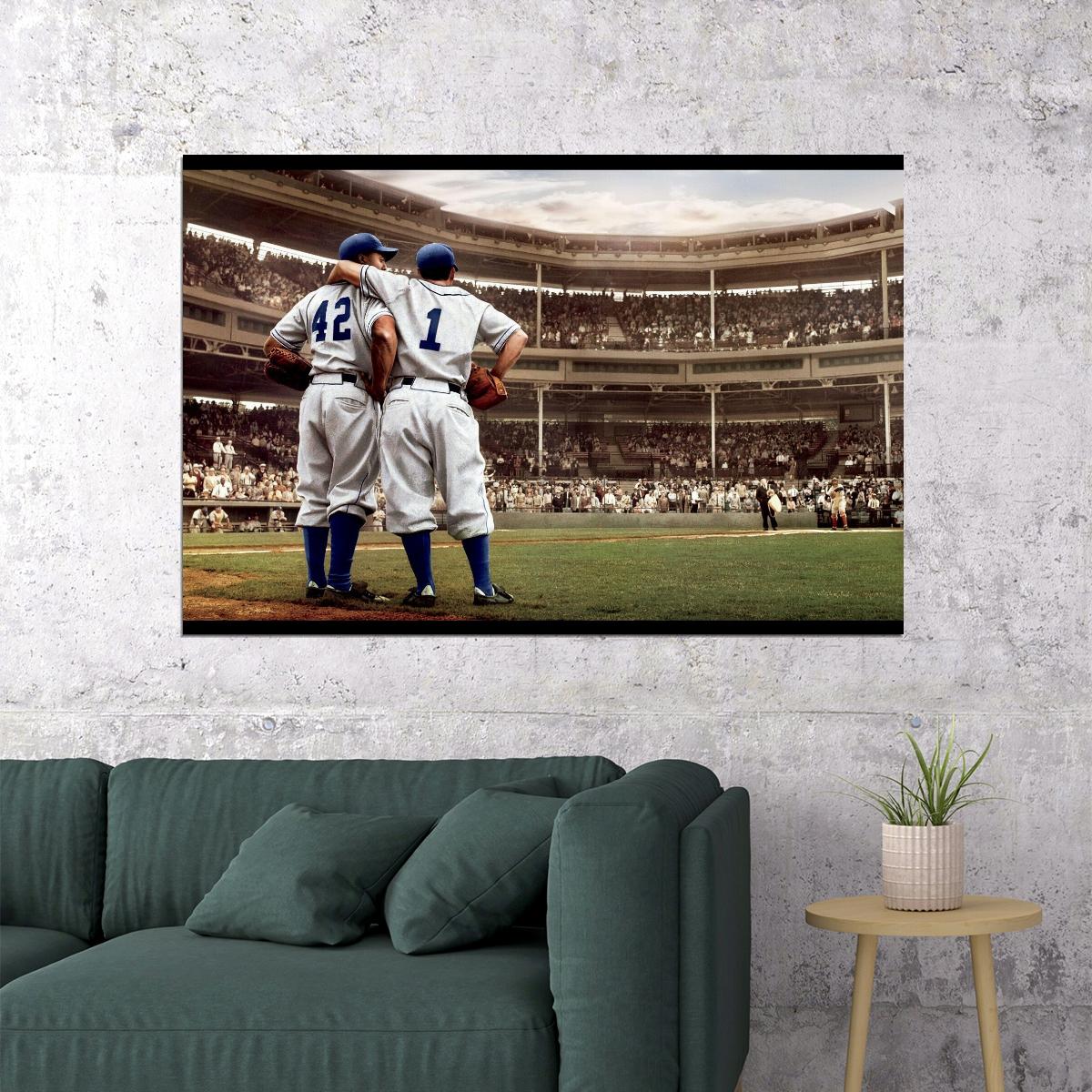 Jackie Robinson Baseball Poster Legend Player Sports Wall Art Motivational Sports Print - xonomax