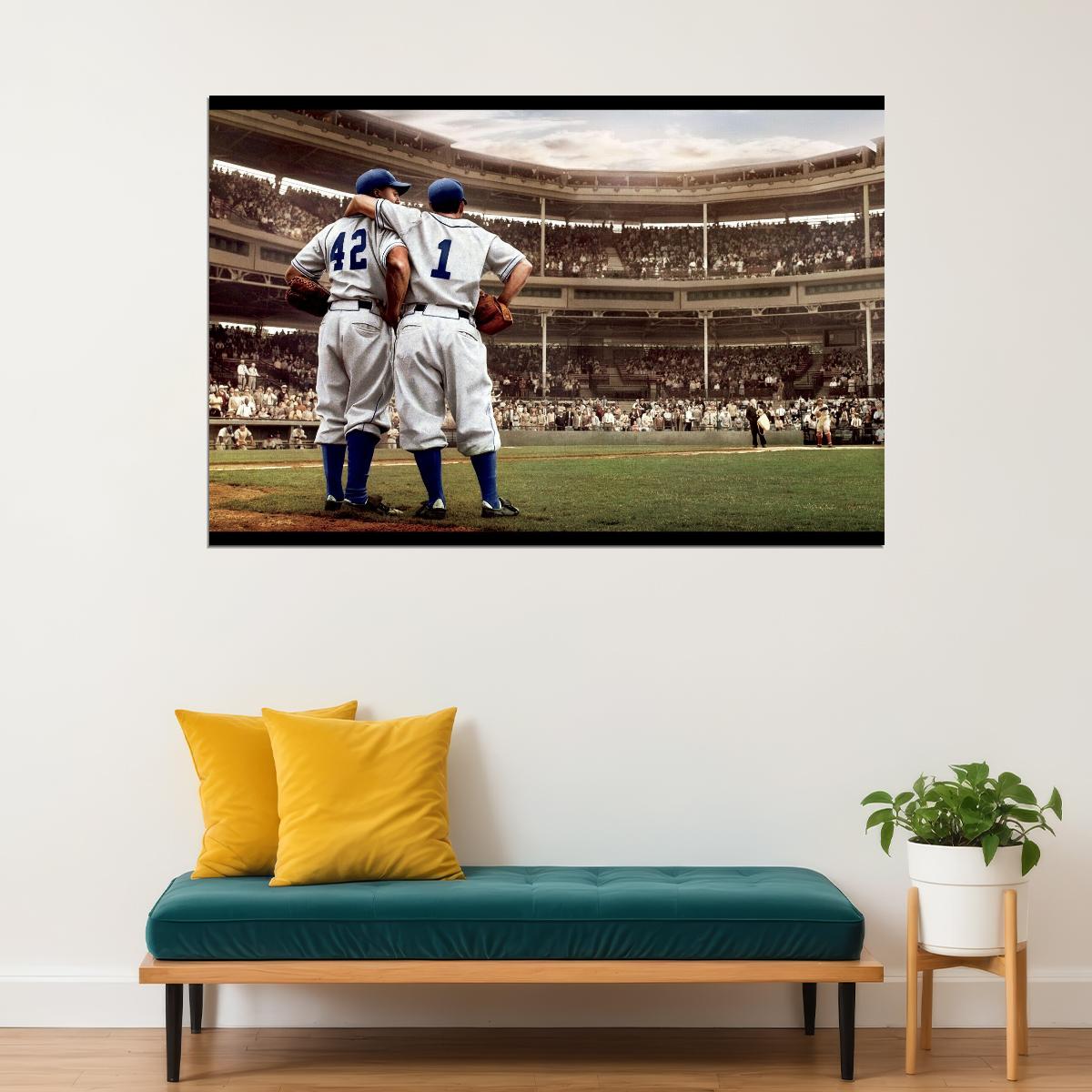 Jackie Robinson Baseball Poster Legend Player Sports Wall Art Motivational Sports Print - xonomax
