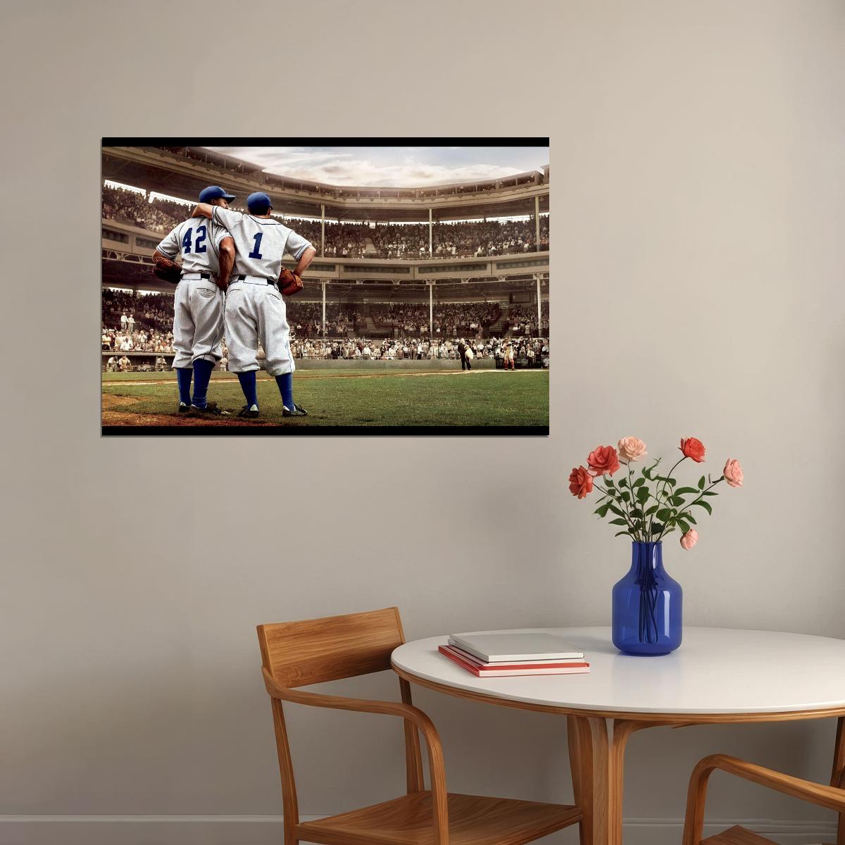 Jackie Robinson Baseball Poster Legend Player Sports Wall Art Motivational Sports Print - xonomax