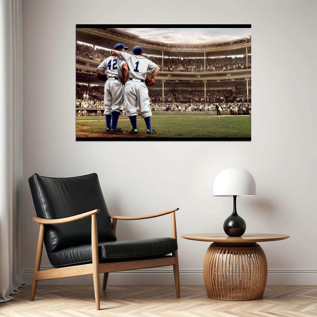 Jackie Robinson Baseball Poster Legend Player Sports Wall Art Motivational Sports Print - xonomax