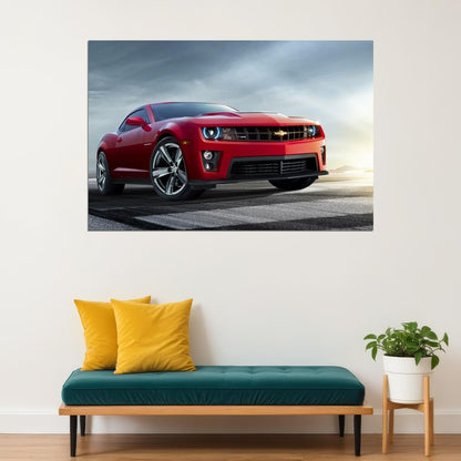 Chevrolet Camaro Poster Classic Muscle Car Wall Art Luxury Car Print