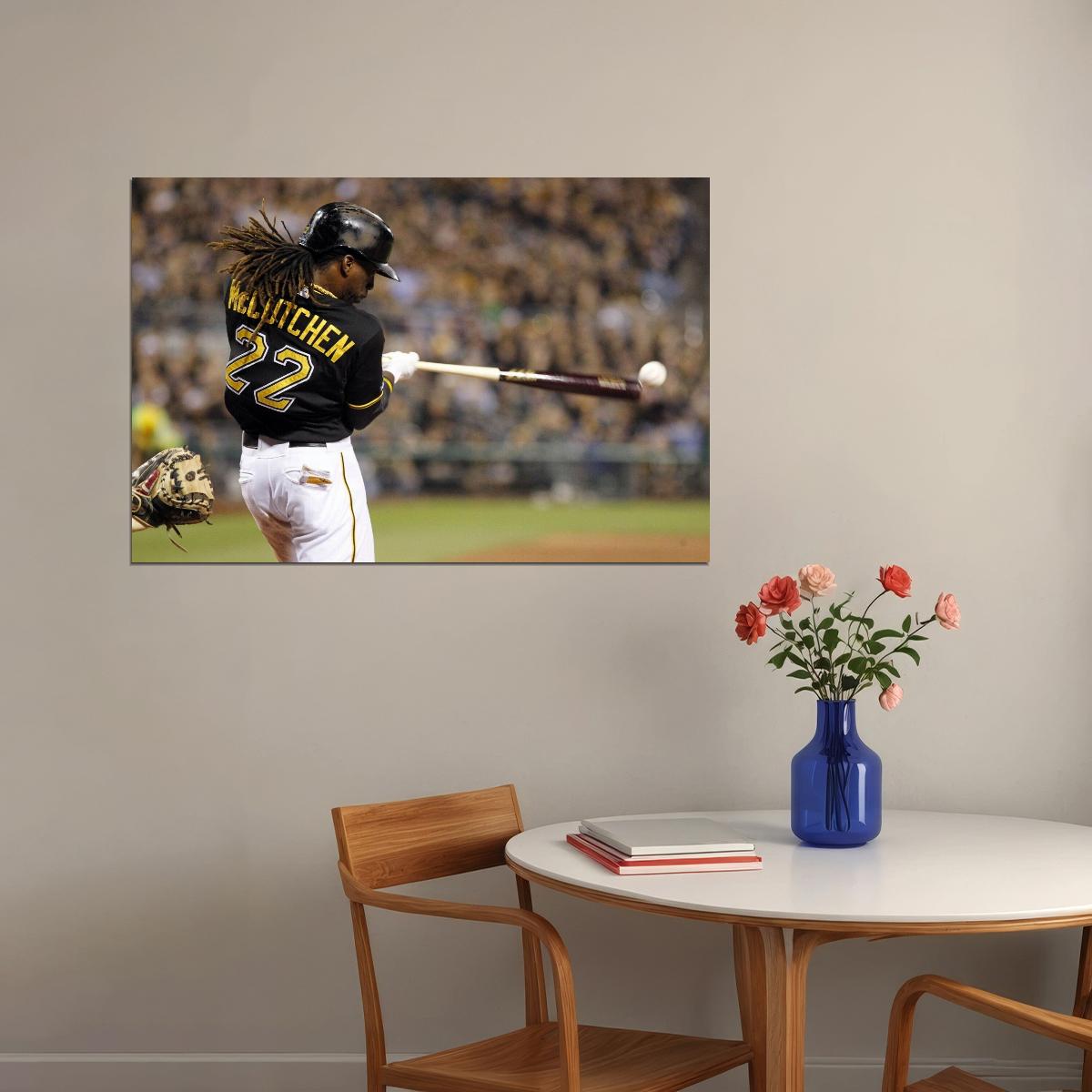 Andrew Mccutchen Baseball Poster Mlb Player Wall Art Pittsburgh Pirates Sports Print - xonomax