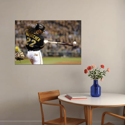 Andrew Mccutchen Baseball Poster Mlb Player Wall Art Pittsburgh Pirates Sports Print - xonomax
