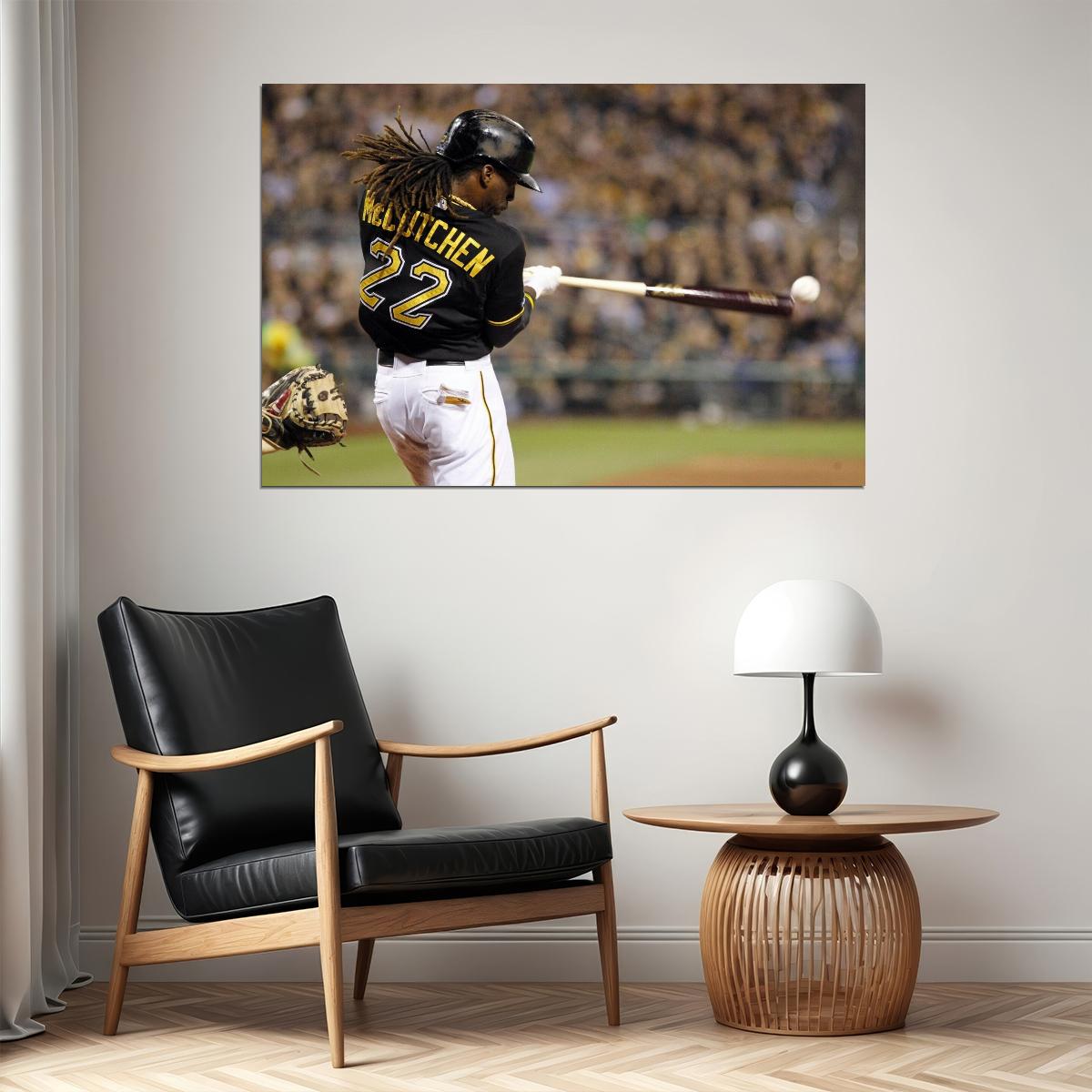 Andrew Mccutchen Baseball Poster Mlb Player Wall Art Pittsburgh Pirates Sports Print - xonomax