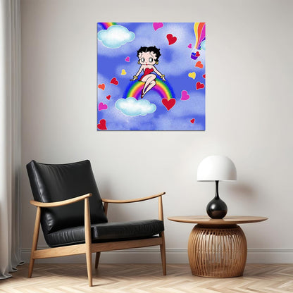 Betty Boop Retro Poster Classic Cartoon Wall Art 1930s Animation Print