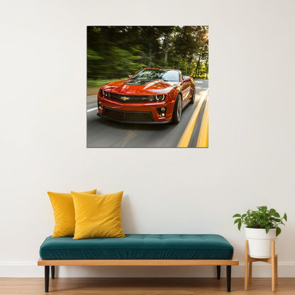 Chevrolet Camaro Poster Classic Muscle Car Wall Art Luxury Car Print