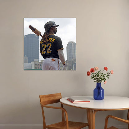 Andrew Mccutchen Baseball Poster Mlb Player Wall Art Pittsburgh Pirates Sports Print - xonomax