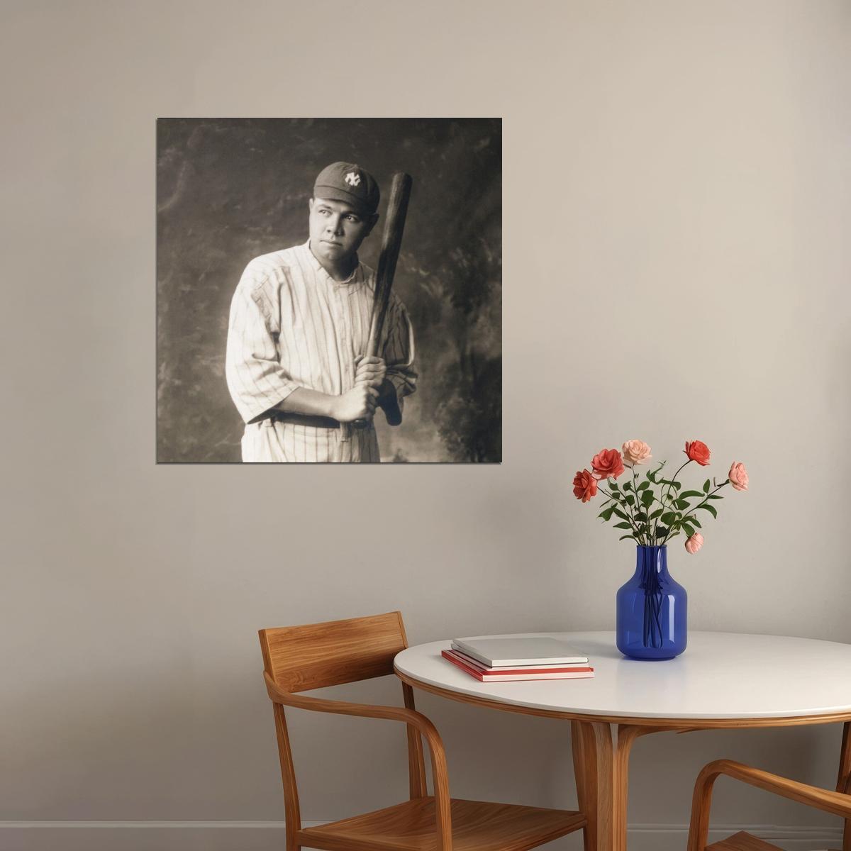 Babe Ruth Baseball Legend Poster Mlb Icon Wall Art Sports Print - xonomax