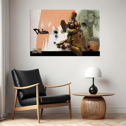 Street Fighter Dhalsim Fighting Video Game Poster Gamer Wall Art