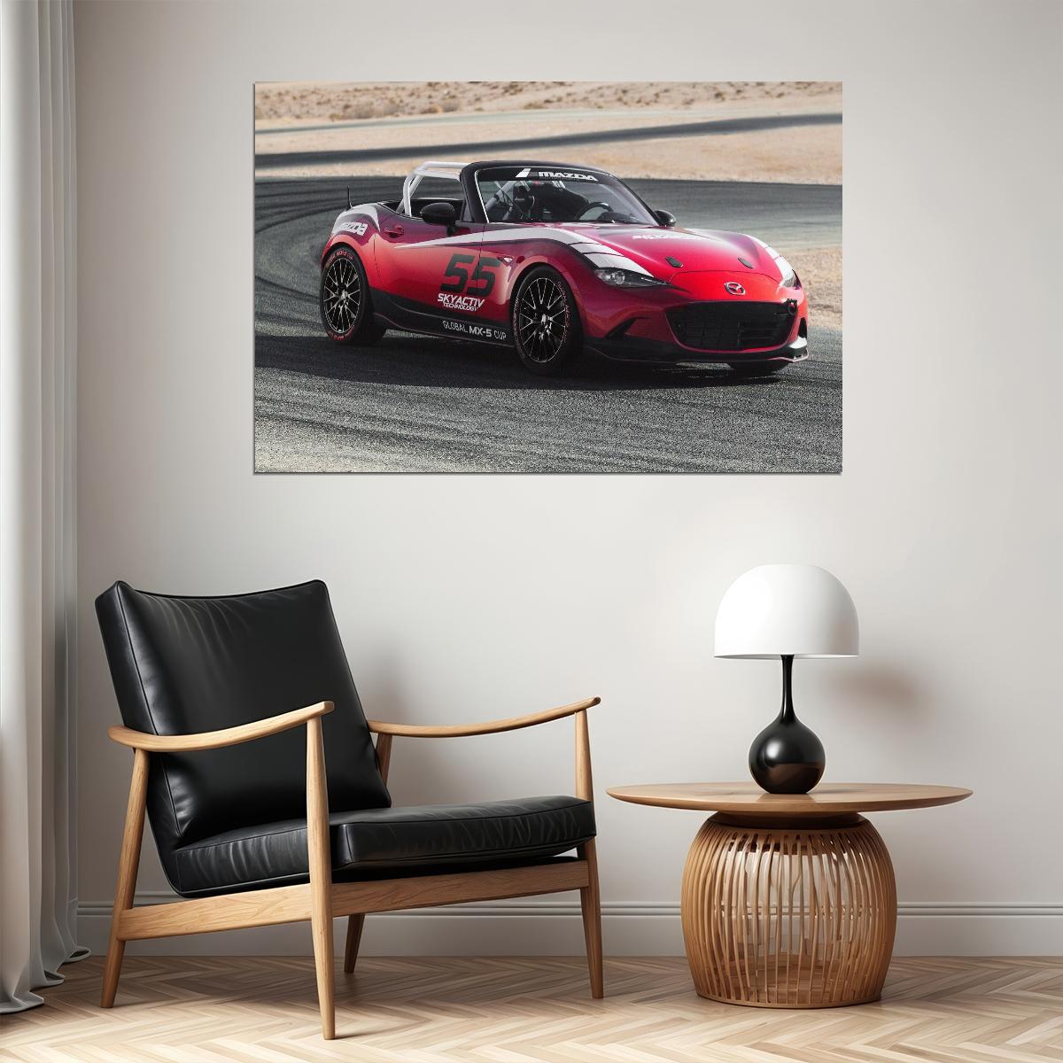 Mazda Miata Car Poster Sports Vehicle Wall Art Classic Sports Car - xonomax