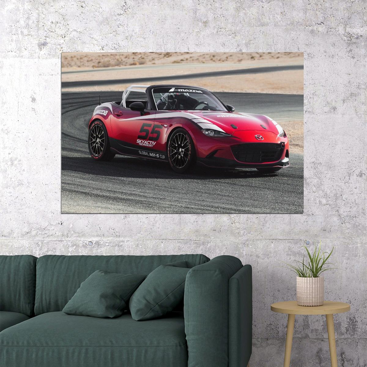 Mazda Miata Car Poster Sports Vehicle Wall Art Classic Sports Car - xonomax