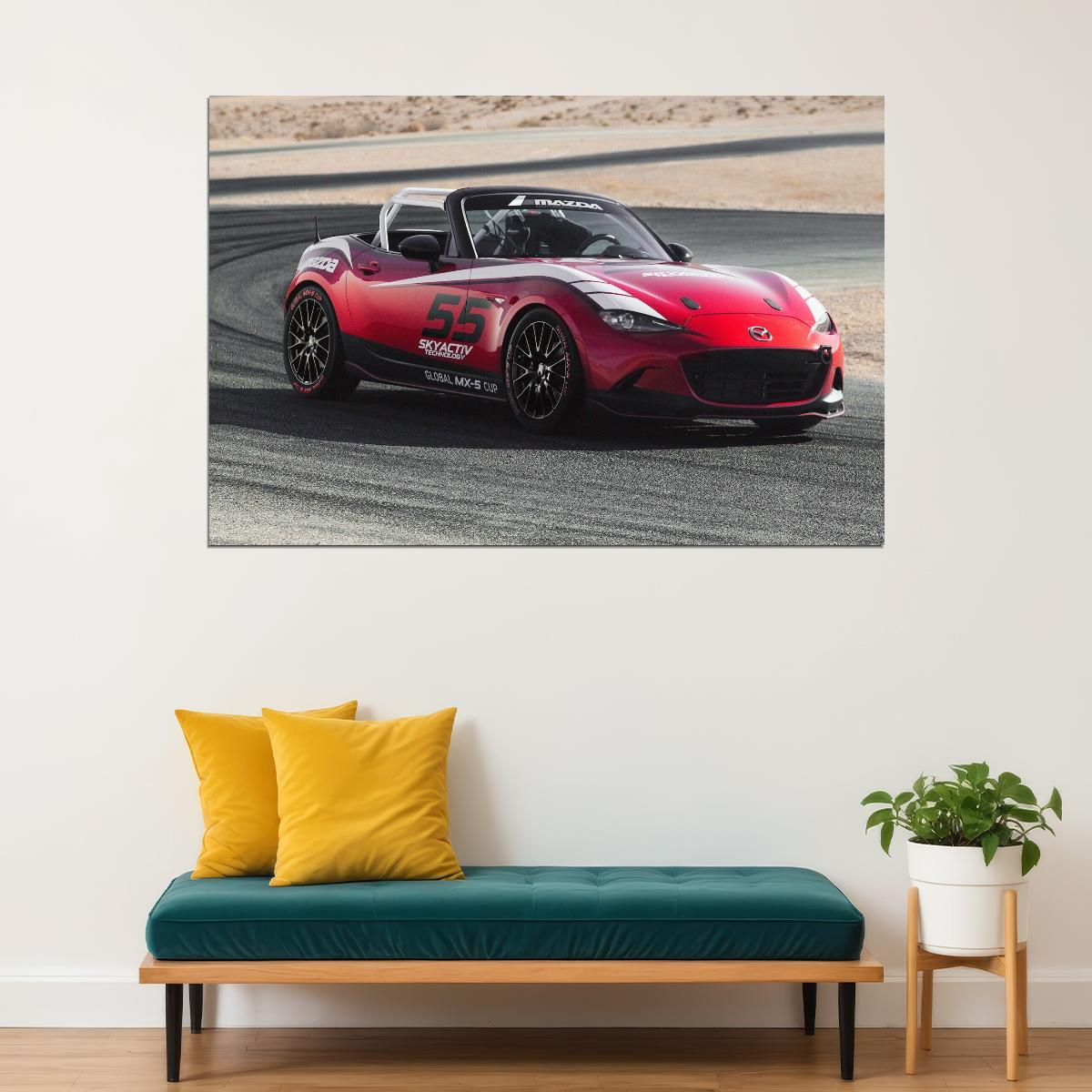 Mazda Miata Car Poster Sports Vehicle Wall Art Classic Sports Car - xonomax