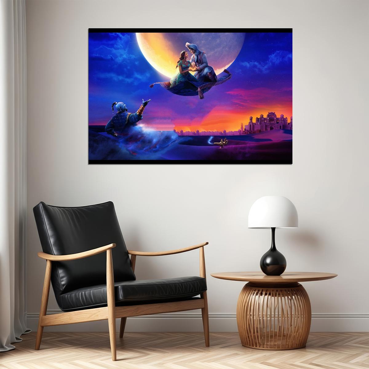 Aladdin Movie Poster Disney Film Wall Art Animated Classic Print - xonomax