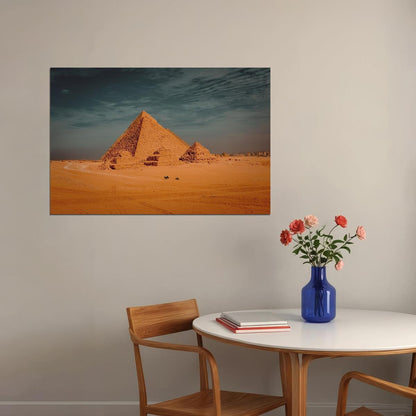 Pyramids Of Giza Poster Ancient Wonders Wall Art - xonomax