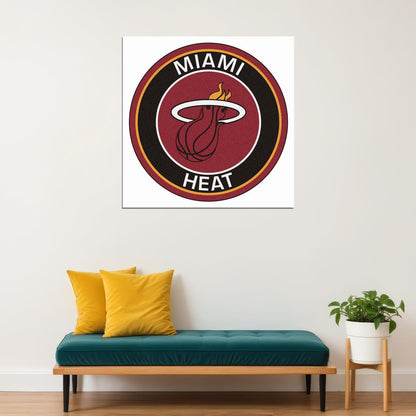 Miami Heat Logo Poster Nba Team Wall Art Basketball - xonomax