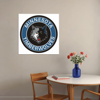 Minnesota Timberwolves Logo Poster Nba Team Basketball Wall Art - xonomax