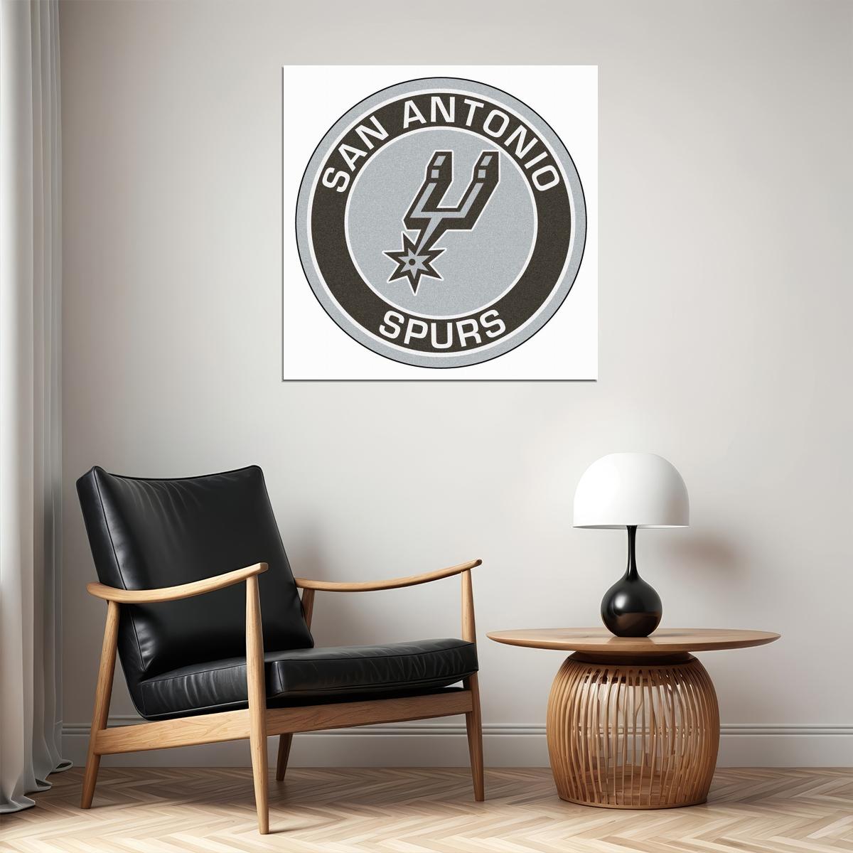 San Antonio Spurs Logo Poster Iconic Nba Team Emblem Wall Art