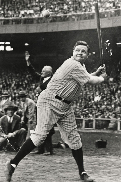 Babe Ruth Baseball Legend Poster Mlb Icon Wall Art Sports Print - xonomax