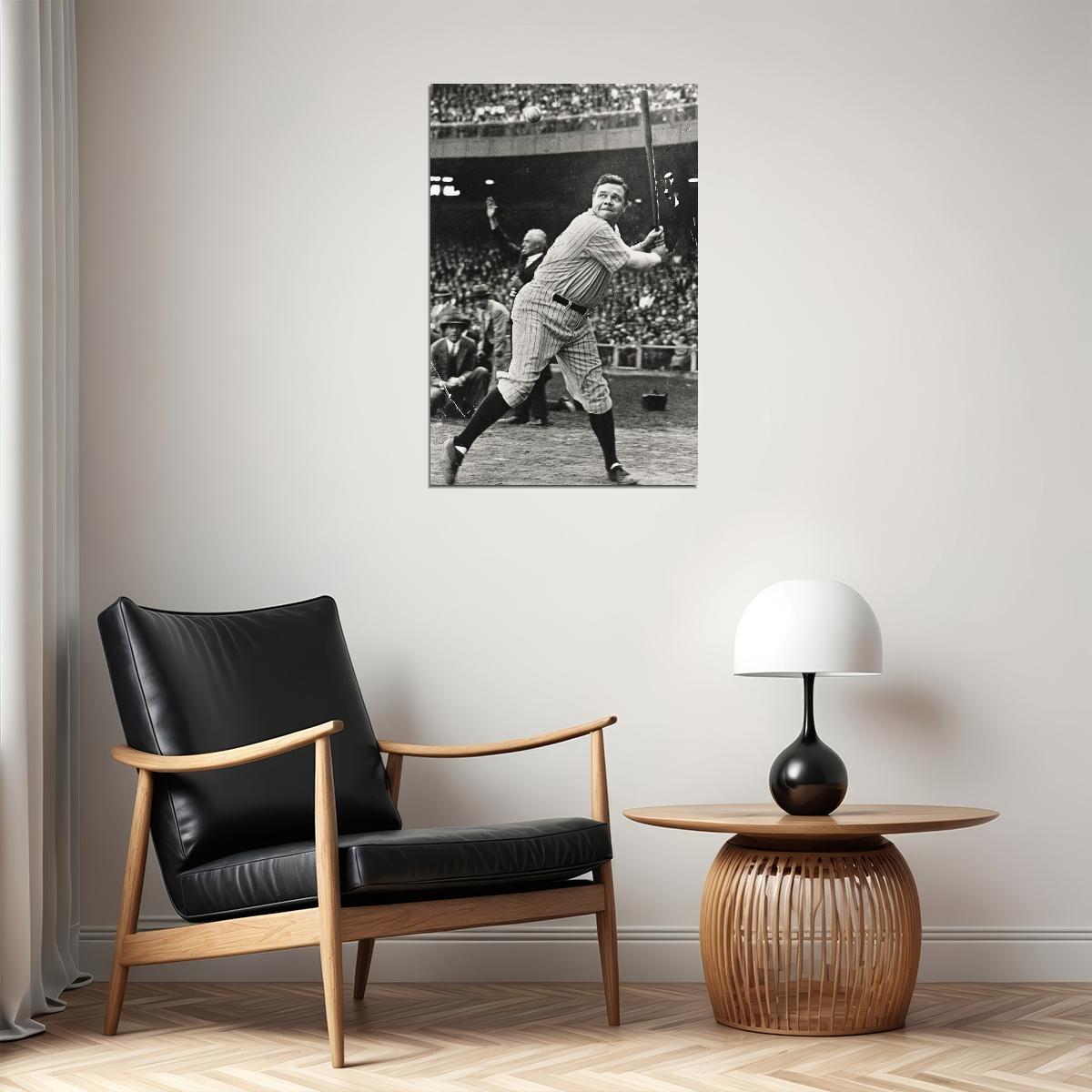 Babe Ruth Baseball Legend Poster Mlb Icon Wall Art Sports Print - xonomax