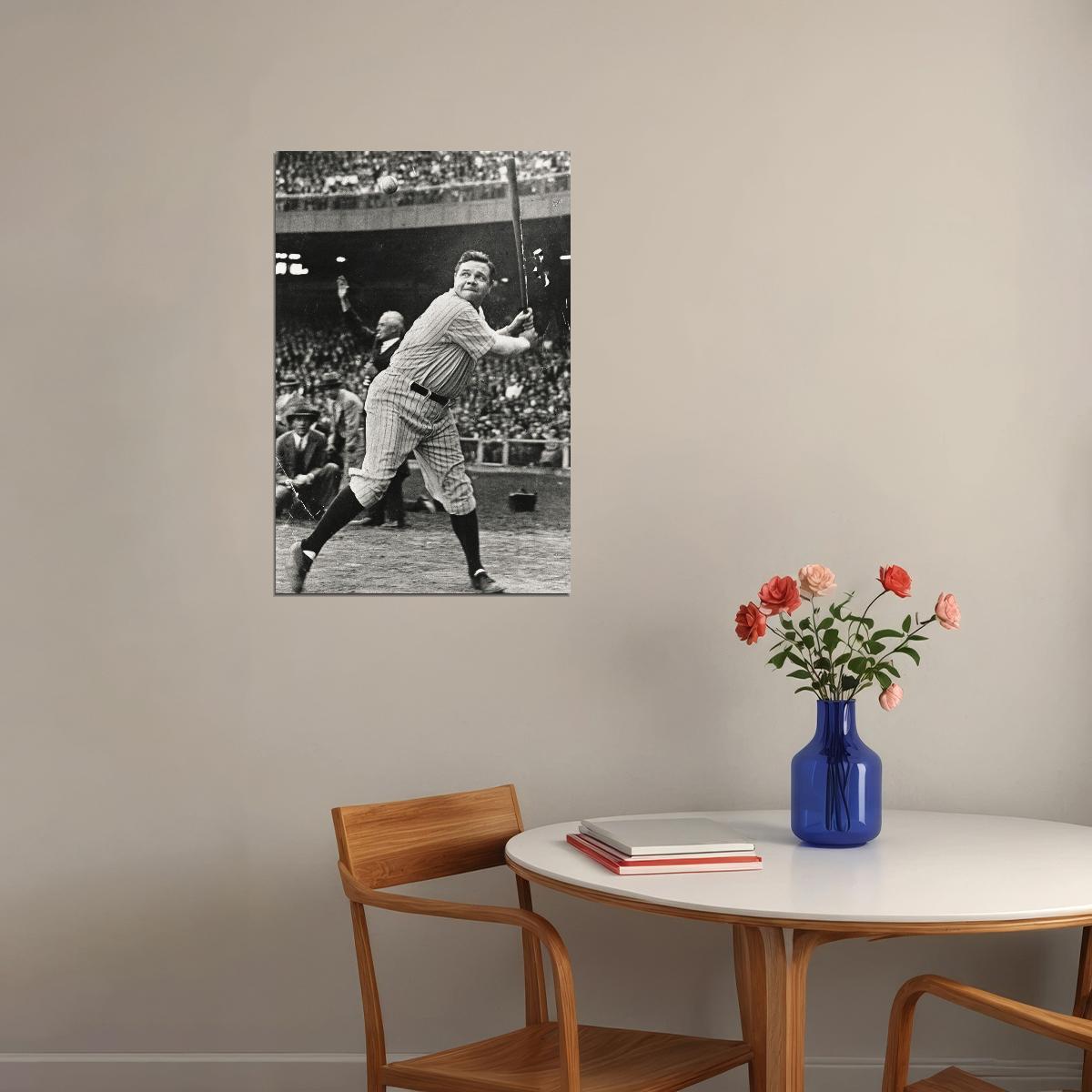 Babe Ruth Baseball Legend Poster Mlb Icon Wall Art Sports Print - xonomax