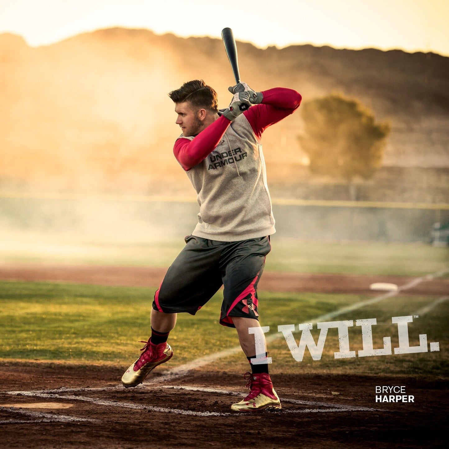 Bryce Harper I Will Motivational Quote Baseball Poster Mlb Player Wall Art Sport Print