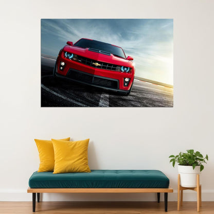 Chevrolet Camaro Poster Classic Muscle Car Wall Art Luxury Car Print