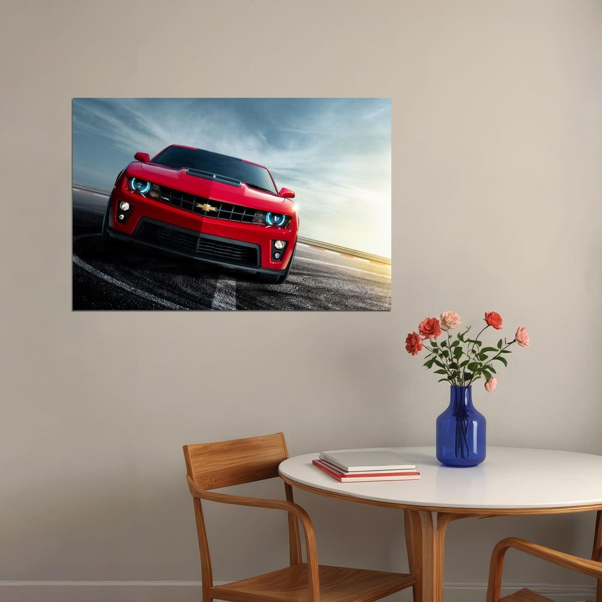 Chevrolet Camaro Poster Classic Muscle Car Wall Art Luxury Car Print