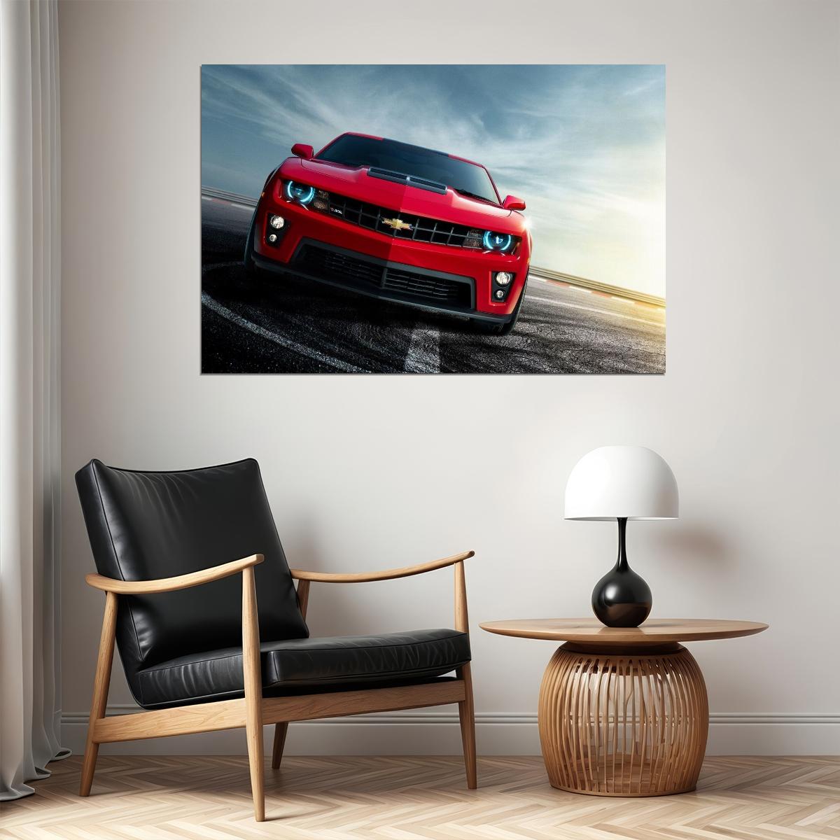 Chevrolet Camaro Poster Classic Muscle Car Wall Art Luxury Car Print