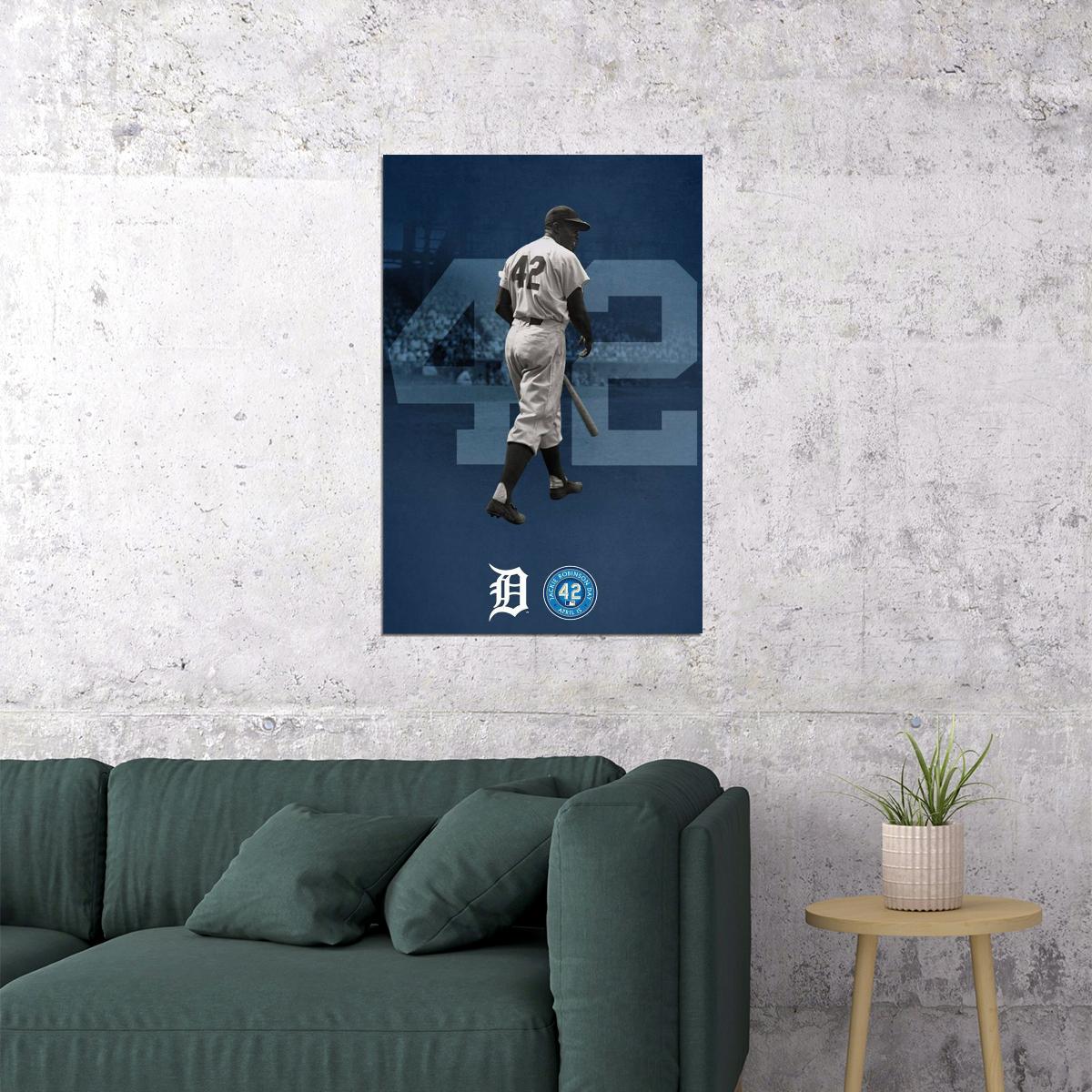 Jackie Robinson Baseball Poster Legend Player Sports Wall Art Motivational Sports Print - xonomax