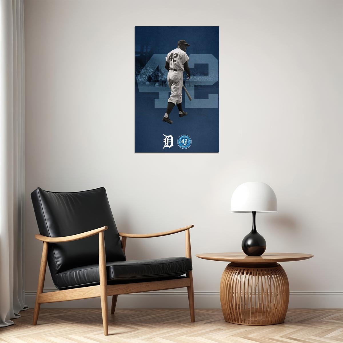 Jackie Robinson Baseball Poster Legend Player Sports Wall Art Motivational Sports Print - xonomax