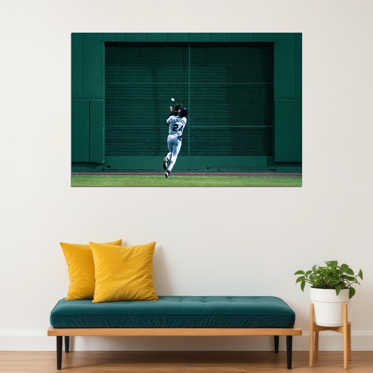 Ken Griffey Jr. Baseball Poster Mlb Player Wall Art Motivational Sports Print - xonomax