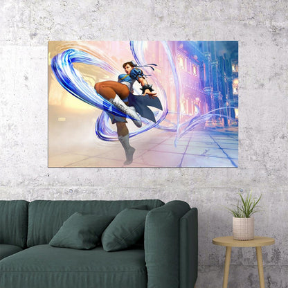 Street Fighter Chun-li Fighting Video Game Poster Gamer Wall Art