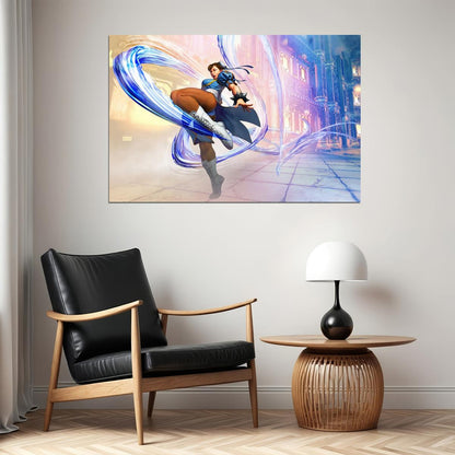 Street Fighter Chun-li Fighting Video Game Poster Gamer Wall Art