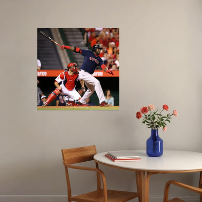 David Ortiz Big Papi Baseball Poster Mlb Legend Wall Art Boston Red Sox Sports Print - xonomax
