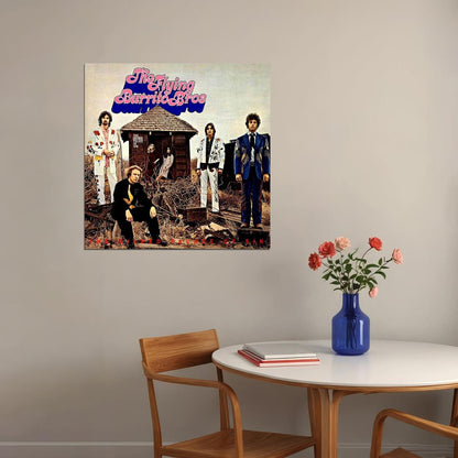 The Flying Burrito Bros Album Cover Art Music Poster Iconic Country Rock Group Print - xonomax
