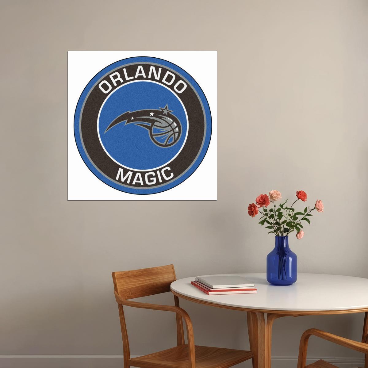 Orlando Magic Logo Poster Nba Basketball Team Wall Art