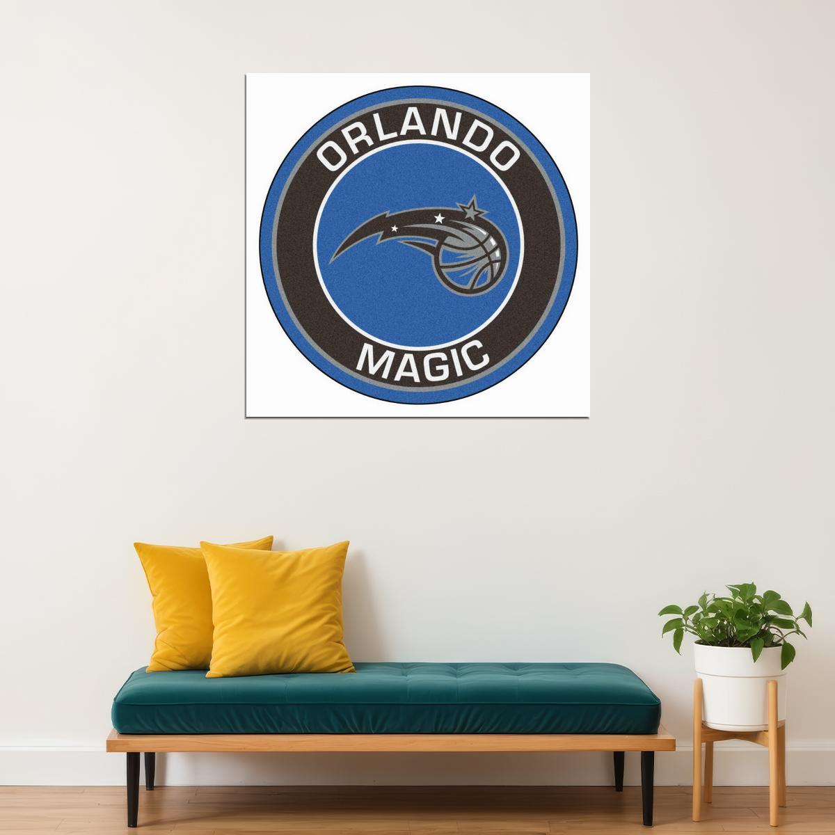 Orlando Magic Logo Poster Nba Basketball Team Wall Art