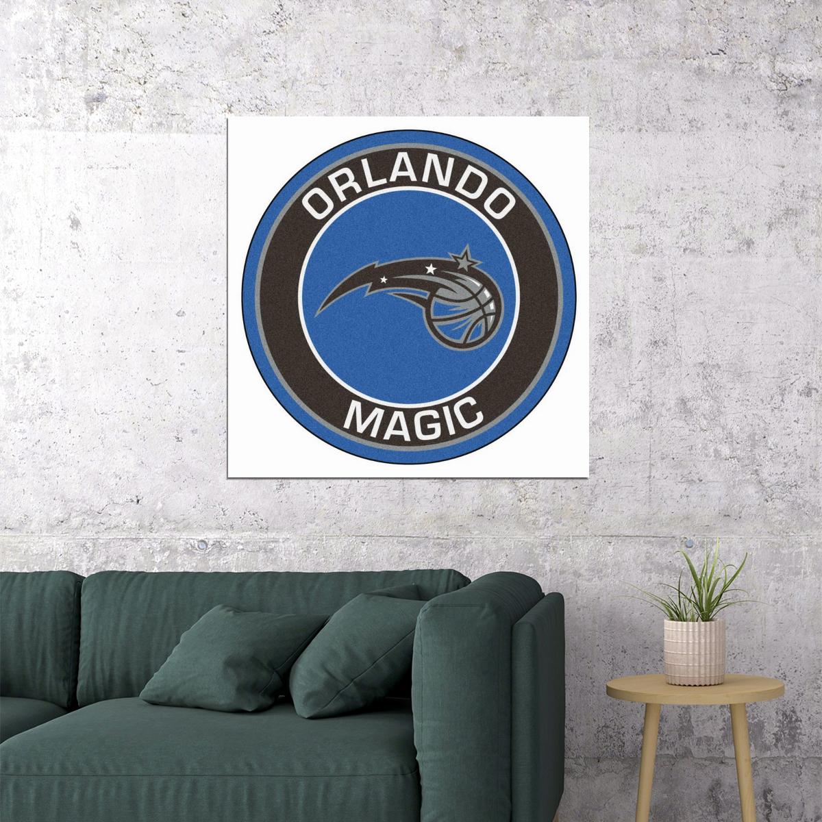 Orlando Magic Logo Poster Nba Basketball Team Wall Art