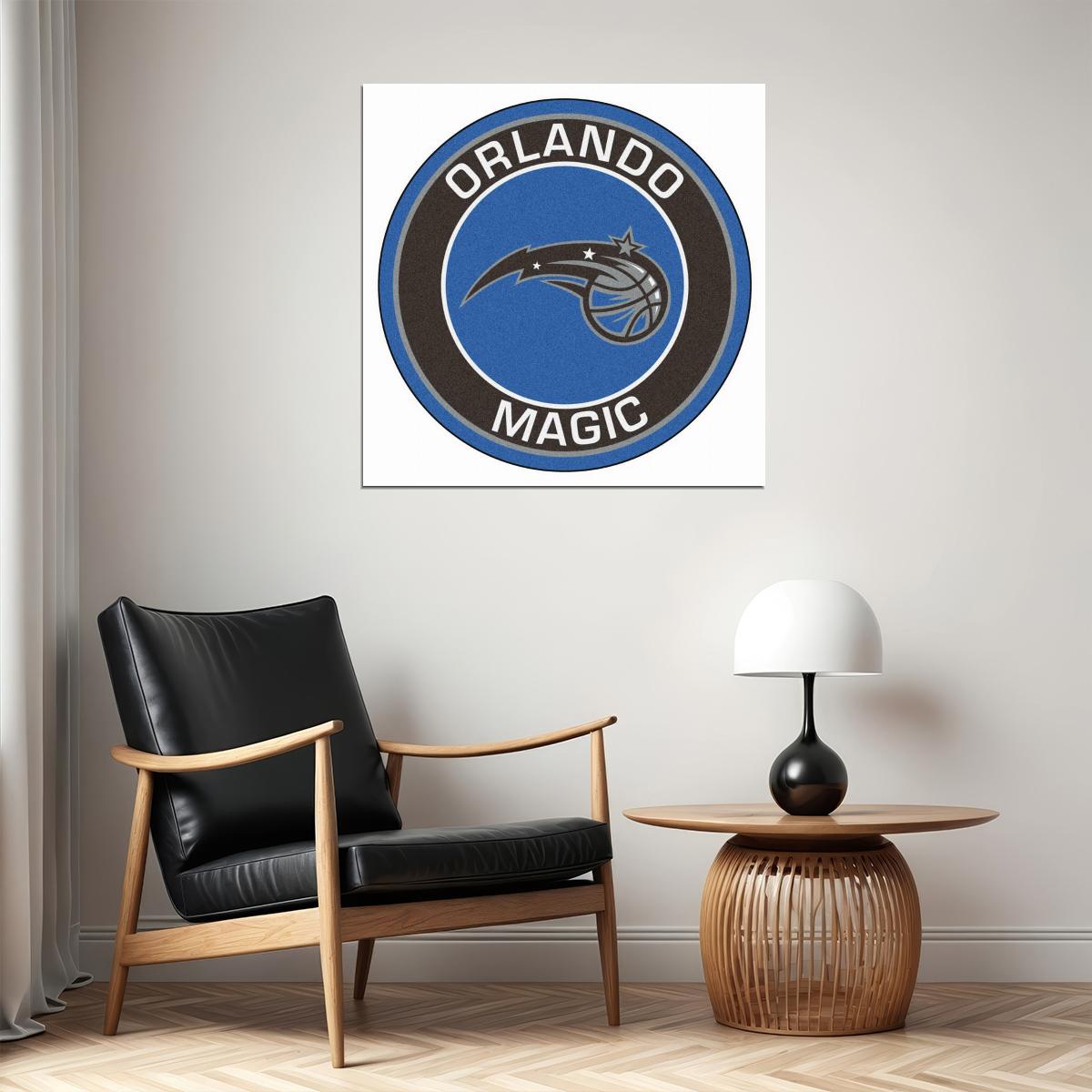 Orlando Magic Logo Poster Nba Basketball Team Wall Art