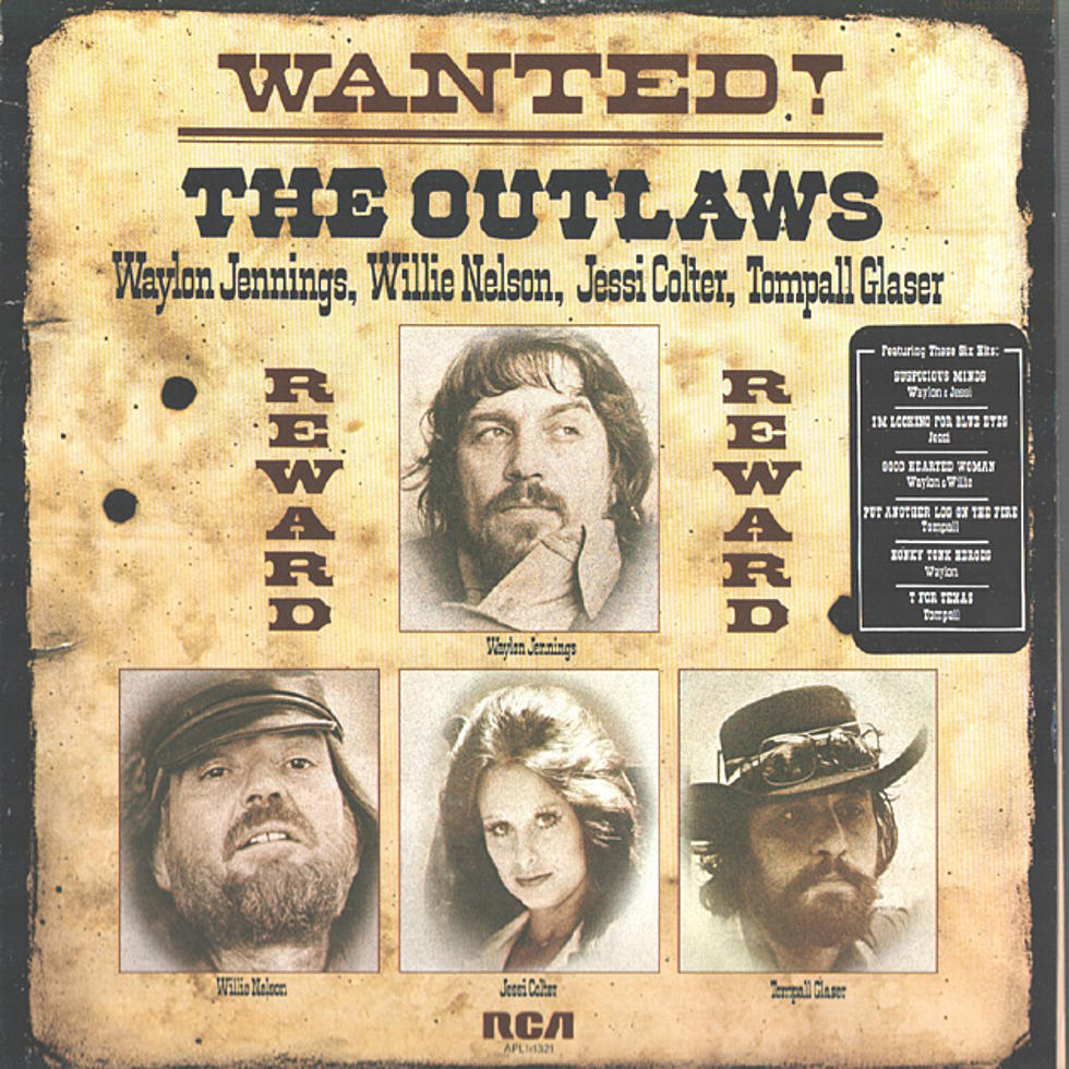 Wanted! The Outlaws Album Cover Art Country Music Poster