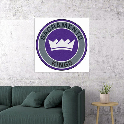 Sacramento Kings Logo Poster Iconic Nba Team Emblem Wall Art