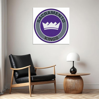 Sacramento Kings Logo Poster Iconic Nba Team Emblem Wall Art