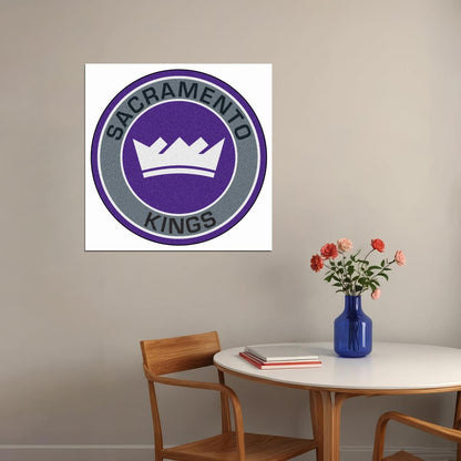 Sacramento Kings Logo Poster Iconic Nba Team Emblem Wall Art