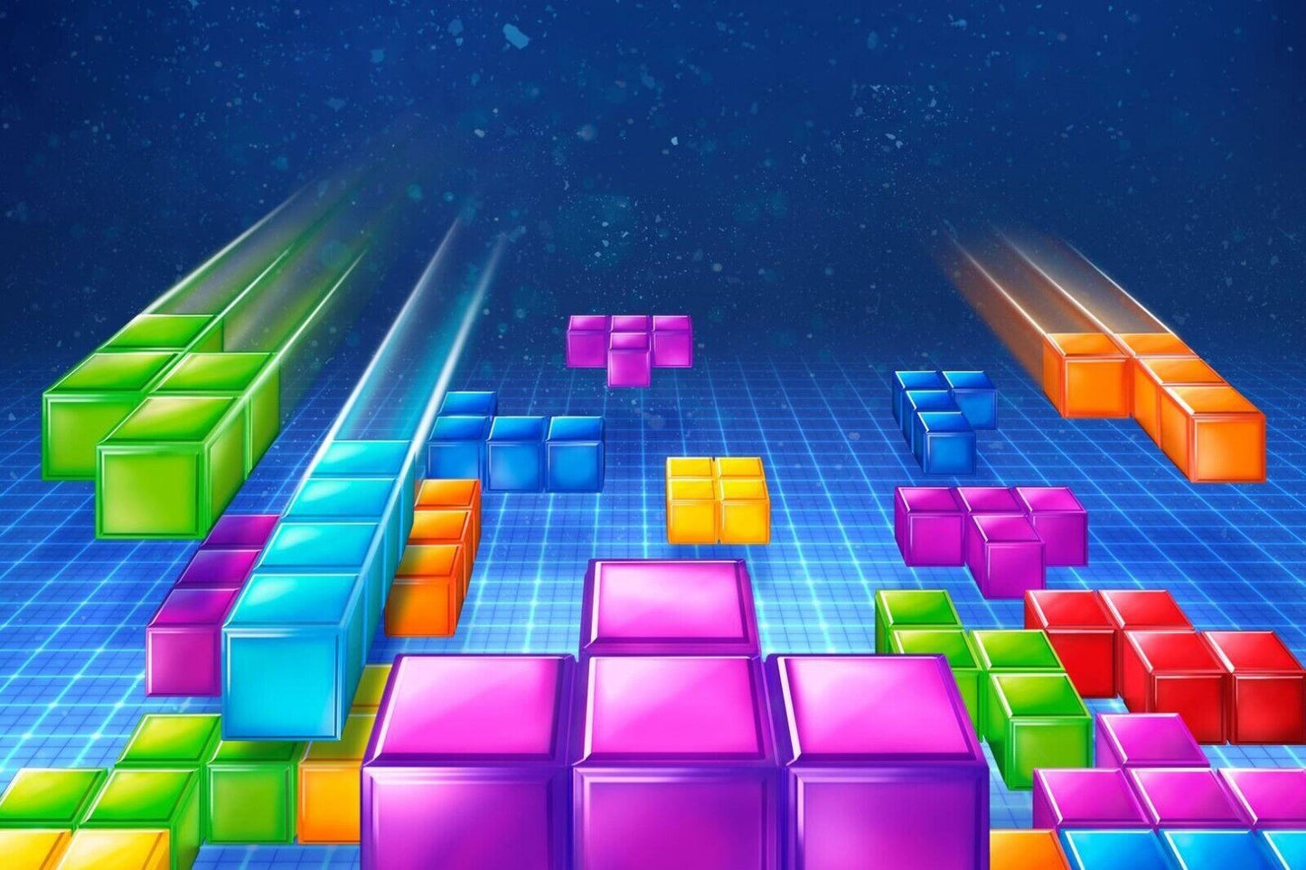 Tetris Video Game Poster Iconic Retro 80s 90s Game Wall Art