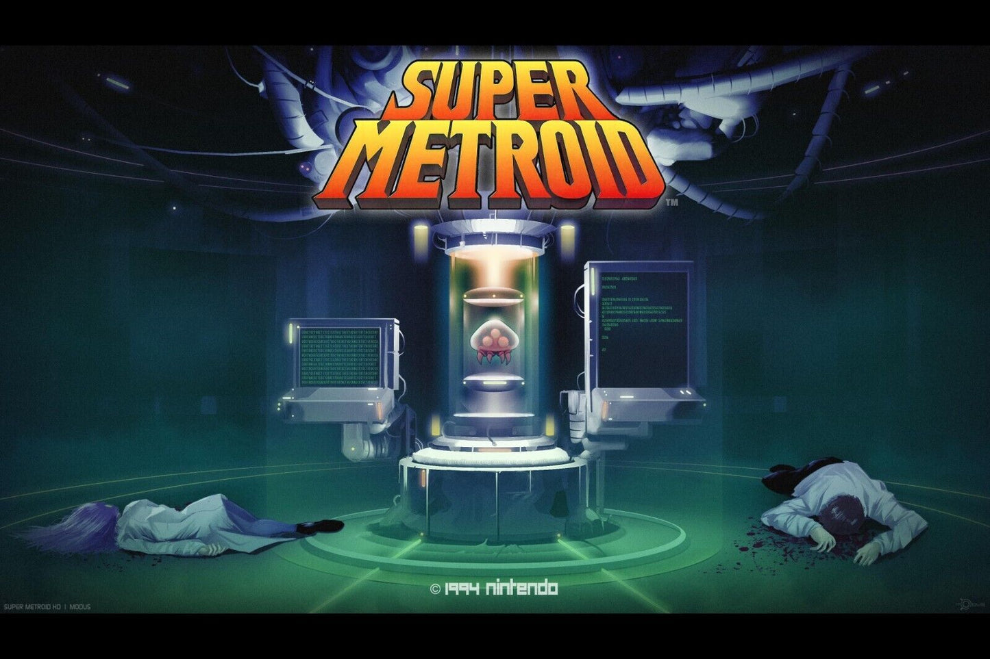 Super Metroid Nintendo Video Game Poster Iconic Retro Sci-fi Wall Art