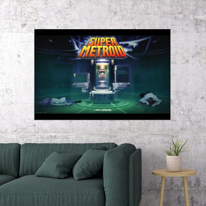 Super Metroid Nintendo Video Game Poster Iconic Retro Sci-fi Wall Art