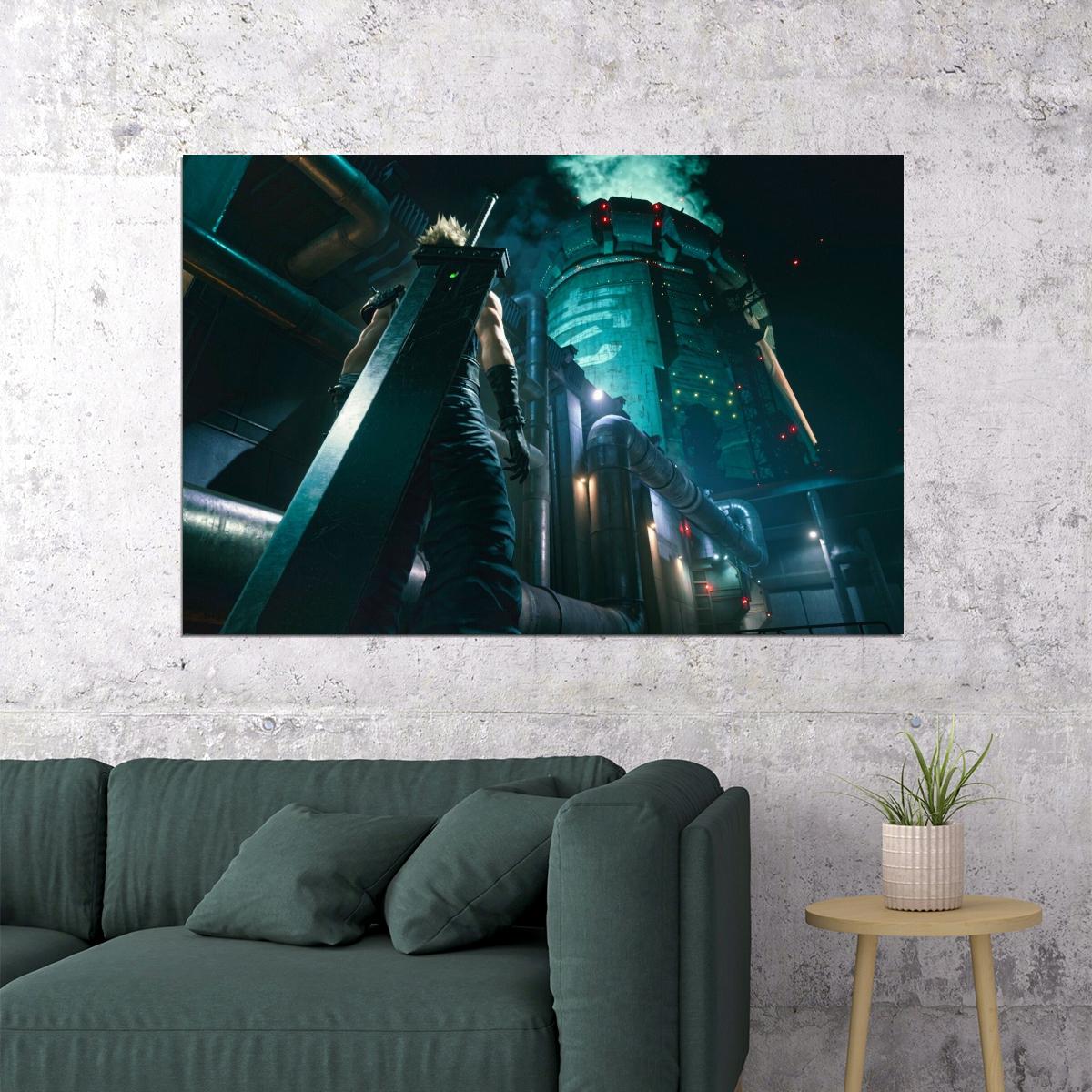 Final Fantasy Vii Poster Video Game Art Wall Art Classic Rpg Print