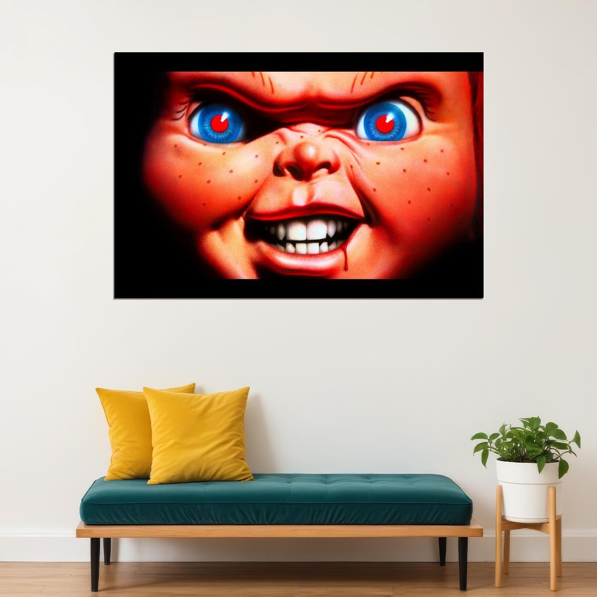 Chucky Movie Poster Horror Film Wall Art Cult Classic Print - xonomax