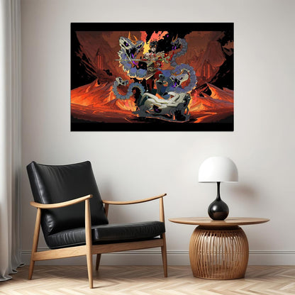 Hades Video Game Poster Indie Action Game Wall Art Mythology Print